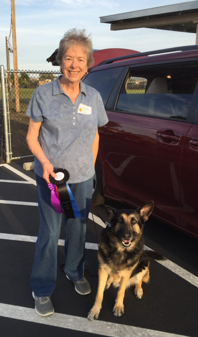 German Shepherd rescue wins big at a scent work trial